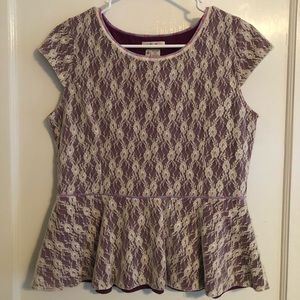 Matilda Jane Lace Peplum Top